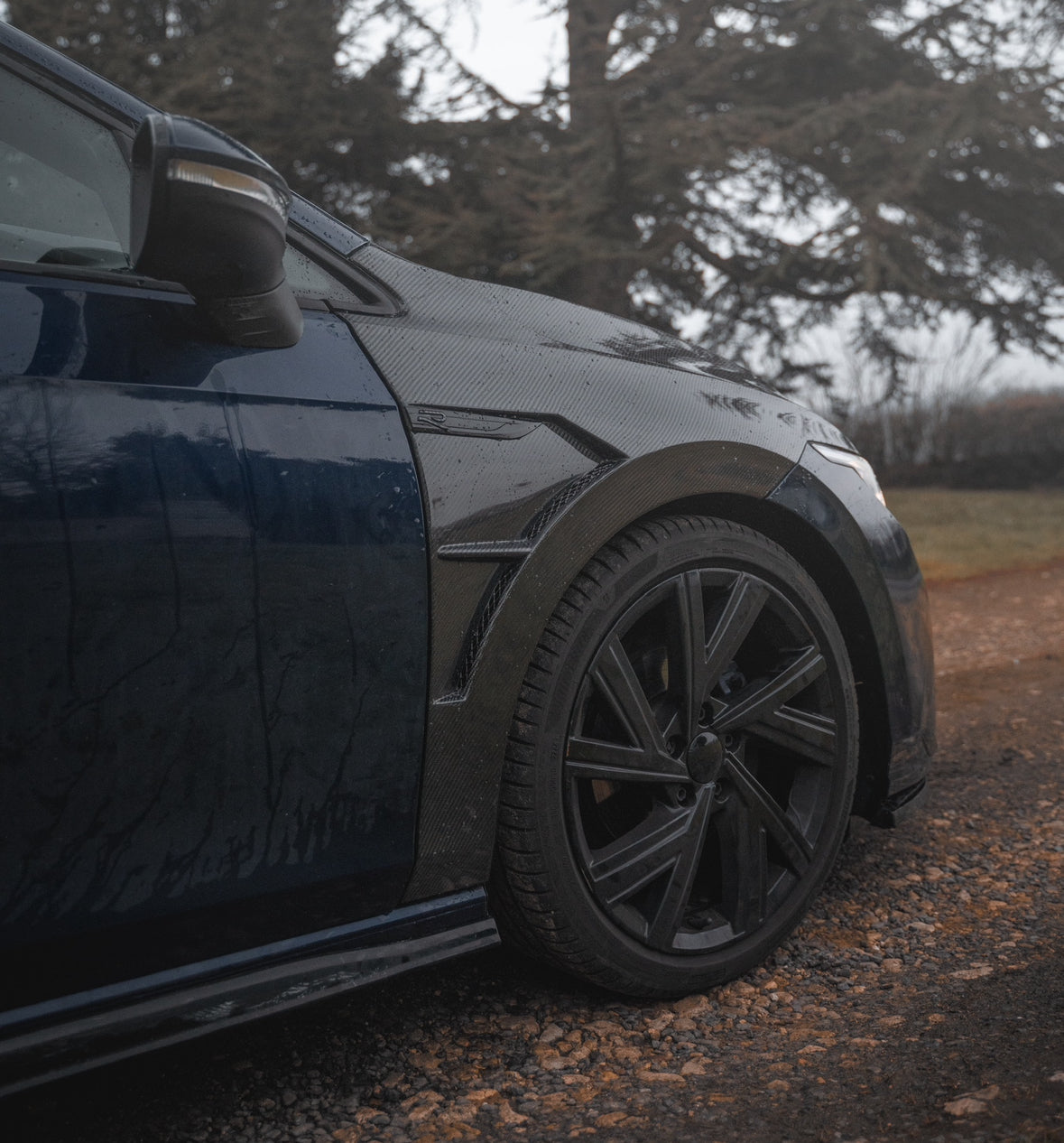 VW GOLF MK8 CARBON FIBRE FRONT FENDERS WINGS (2021-2024)