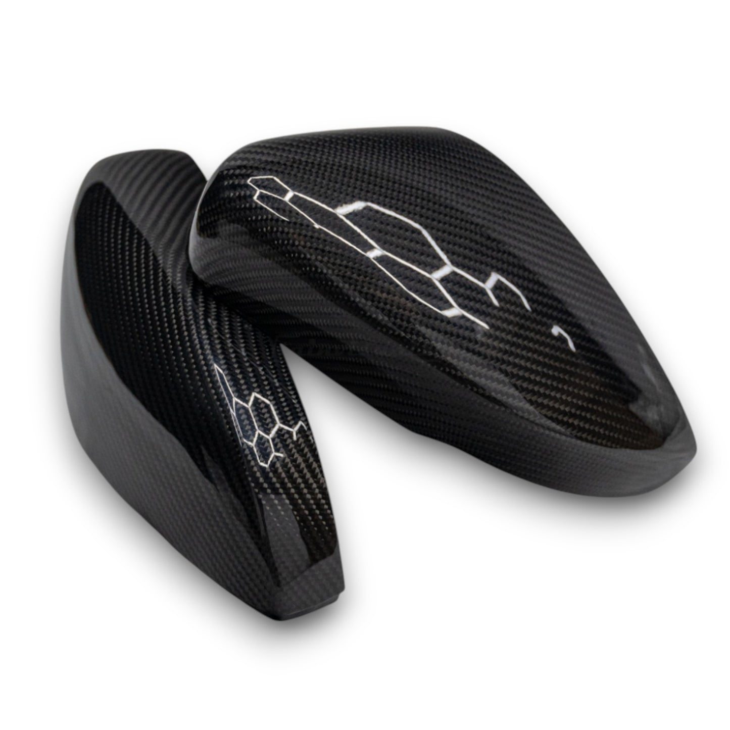 Volkswagen VW Polo Genuine Carbon Fiber Replacement Wing Mirror Covers MK5 6C / 6R (2009-2017 Models)