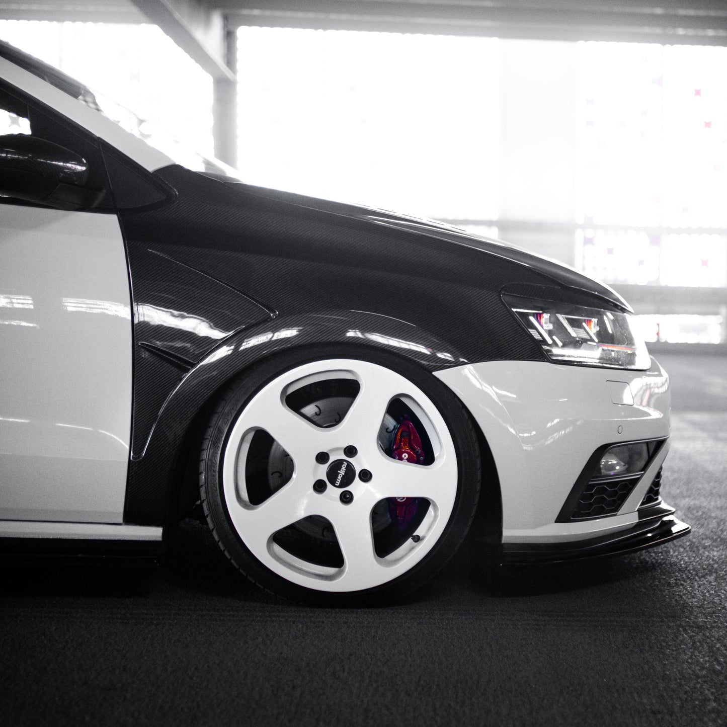 VW POLO 6C/6R CARBON FIBRE FRONT FENDERS WINGS (2009-2017)