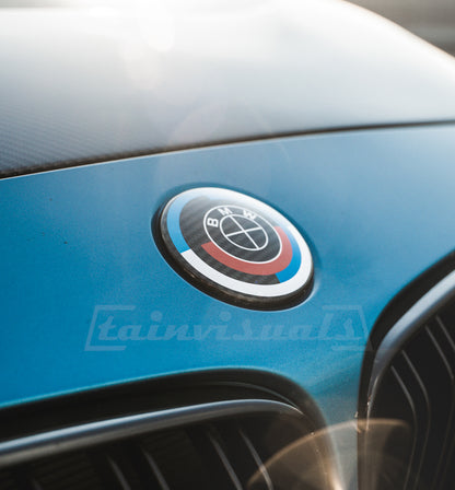BMW Genuine Carbon Fibre Performance Roundel 50TH Anniversary Bonnet Badge