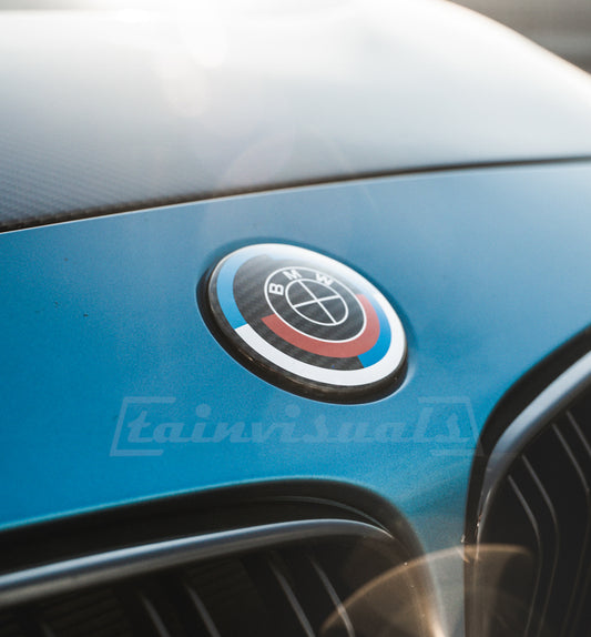BMW Genuine Carbon Fibre Performance Roundel 50TH Anniversary Bonnet Badge