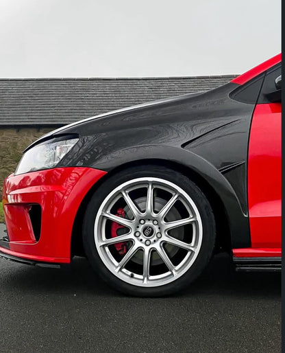 VW POLO 6C/6R CARBON FIBRE FRONT FENDERS WINGS (2009-2017)