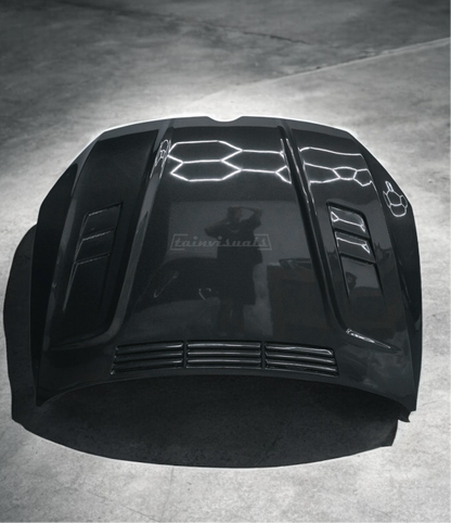Volkswagen Golf MK7 / MK7.5 Shark Style Carbon Fibre Vented Bonnet (Replacement) 2013 - 2021