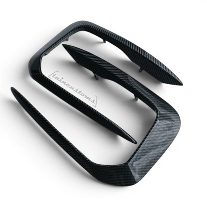 BMW F20 & F21 1 SERIES LCI 2015-2019 CARBON FIBRE FRONT BUMPER VENT REPLACEMENT CANARDS