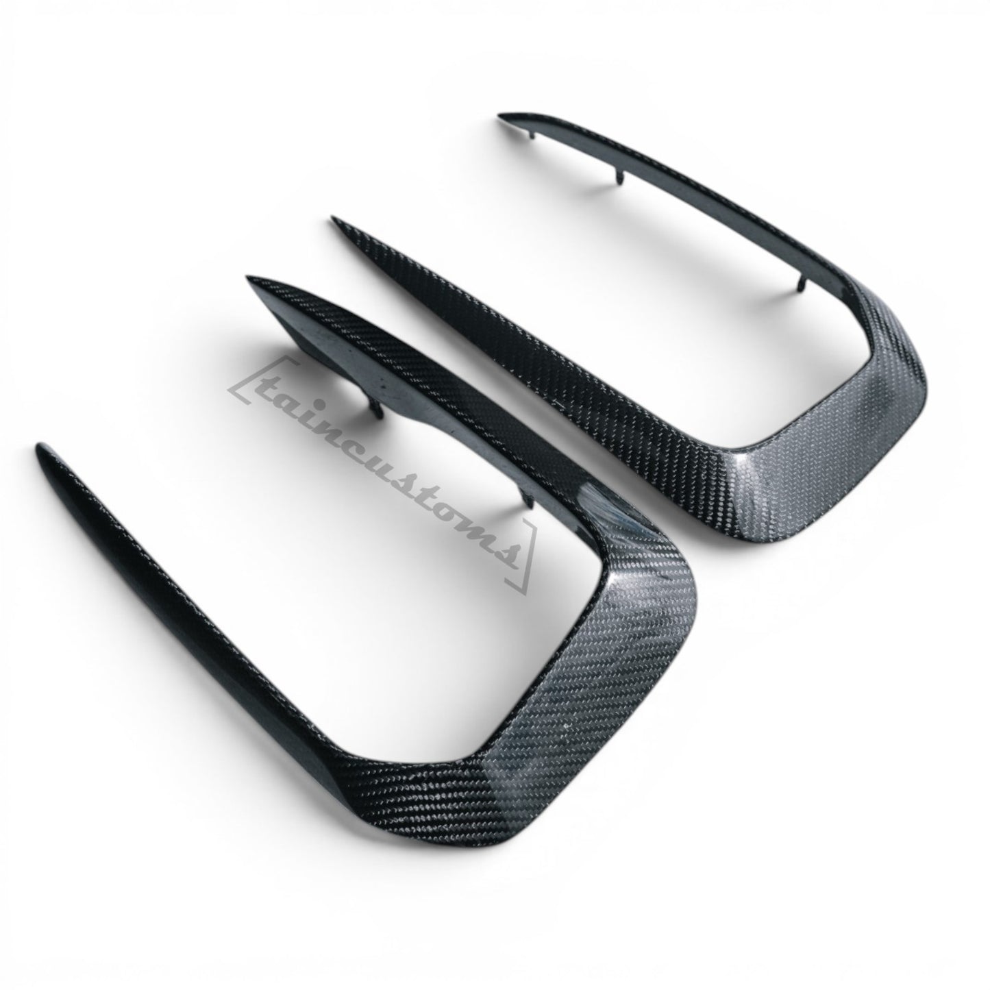 BMW F20 & F21 1 SERIES LCI 2015-2019 CARBON FIBRE FRONT BUMPER VENT REPLACEMENT CANARDS
