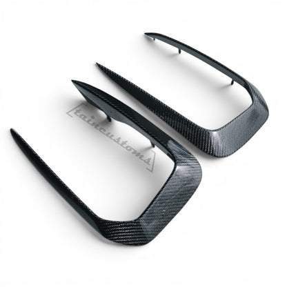 BMW F20 & F21 1 SERIES LCI 2015-2019 CARBON FIBRE FRONT BUMPER VENT REPLACEMENT CANARDS