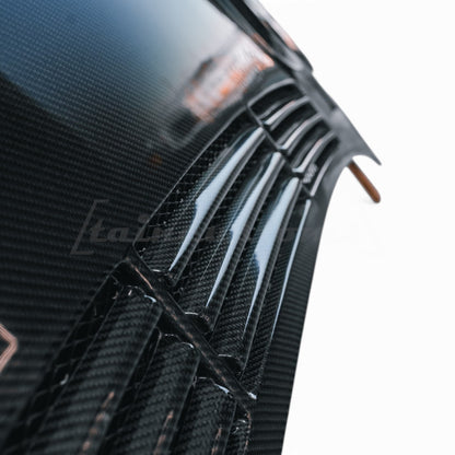 Volkswagen Golf MK7 / MK7.5 Shark Style Carbon Fibre Vented Bonnet (Replacement) 2013 - 2021