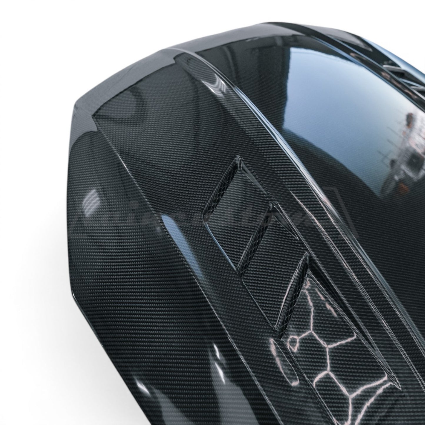 Volkswagen Golf MK7 / MK7.5 Shark Style Carbon Fibre Vented Bonnet (Replacement) 2013 - 2021