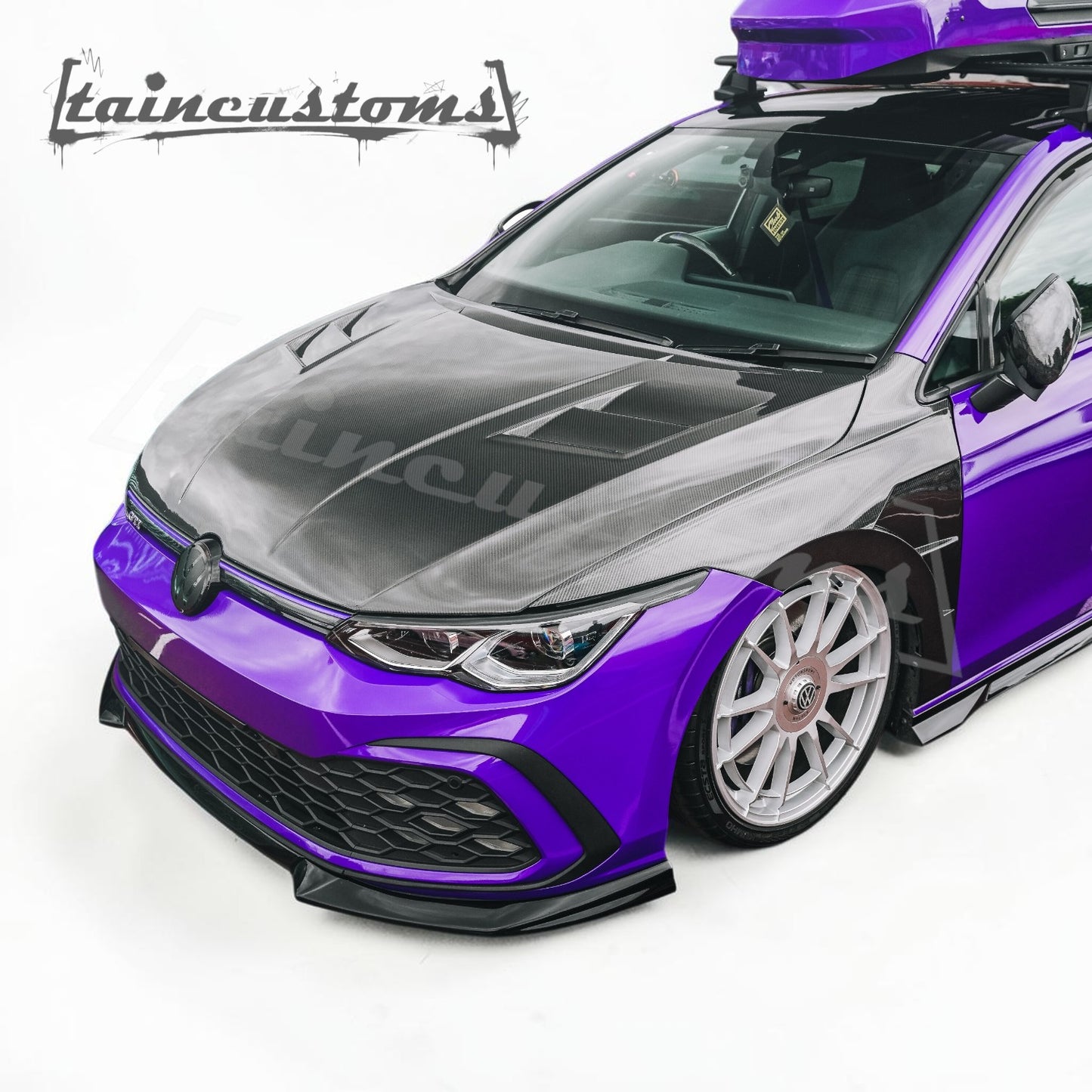 Volkswagen Golf MK8 TR Style Carbon Fibre Vented Bonnet Hood (Replacement) 2021 Onwards
