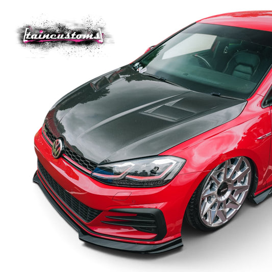 Volkswagen Golf MK7 / MK7.5 TR Style Carbon Fibre Vented Bonnet (Replacement) 2013 - 2021