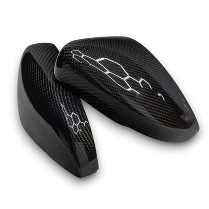 Volkswagen VW Polo Genuine Carbon Fiber Replacement Wing Mirror Covers MK5 6C / 6R (2009-2017 Models)