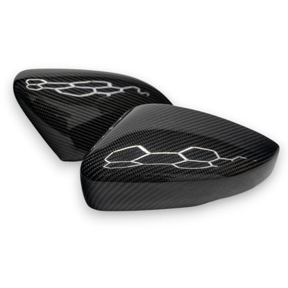 Volkswagen VW Polo Genuine Carbon Fiber Replacement Wing Mirror Covers MK5 6C / 6R (2009-2017 Models)