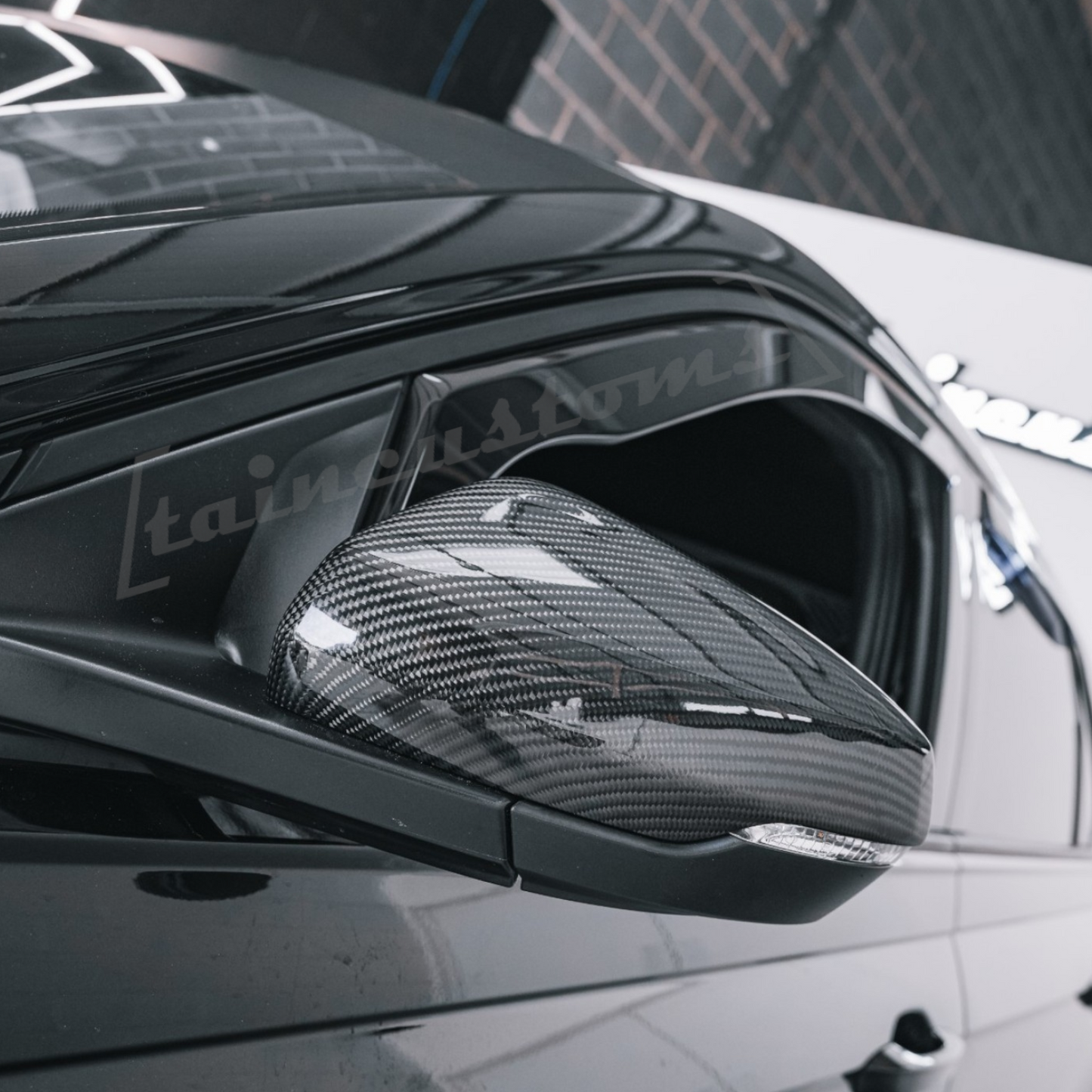 Volkswagen Polo AW MK6 / MK6.5 Carbon Fibre Replacement Mirror Covers (2018+ Models)