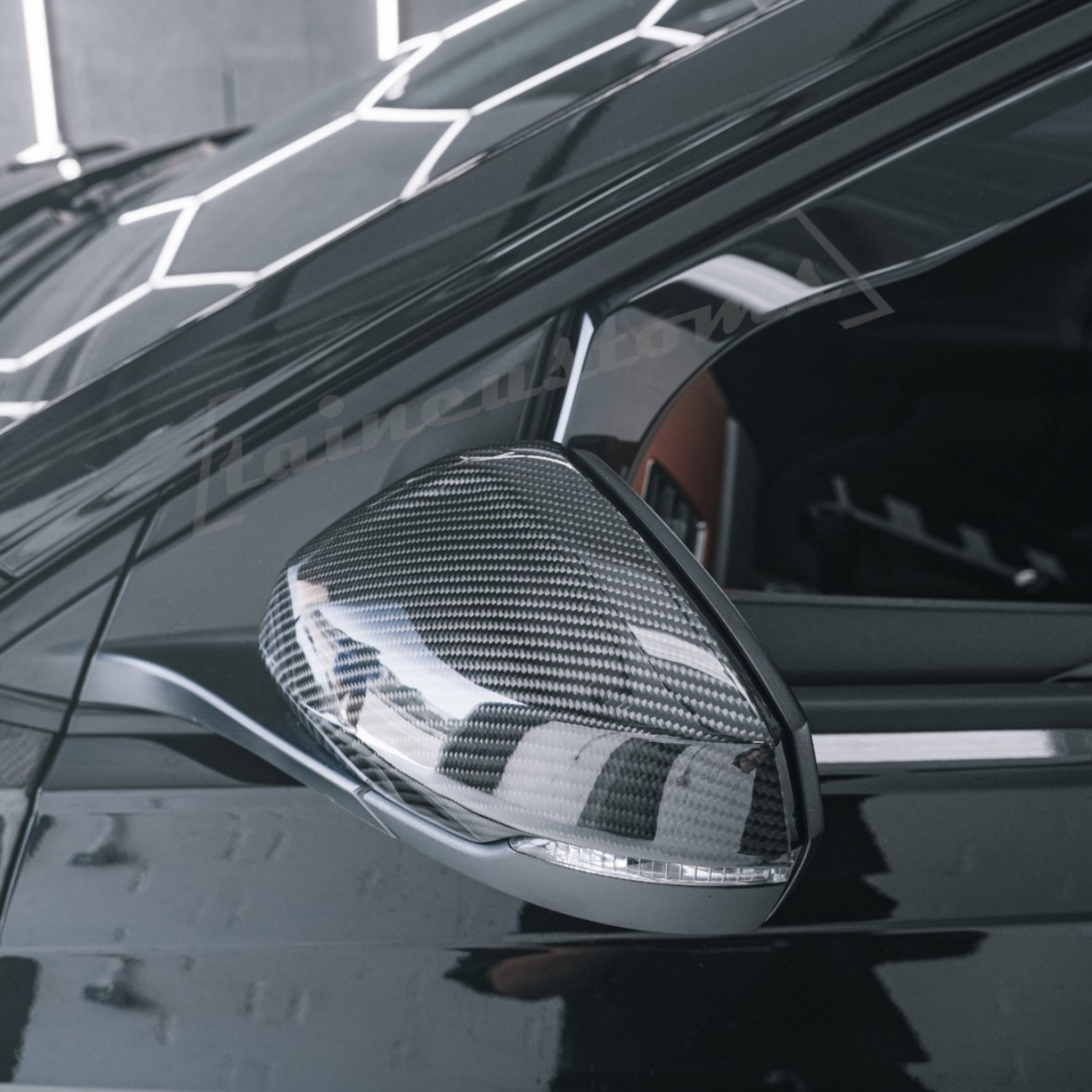 Volkswagen Polo AW MK6 / MK6.5 Carbon Fibre Replacement Mirror Covers (2018+ Models)