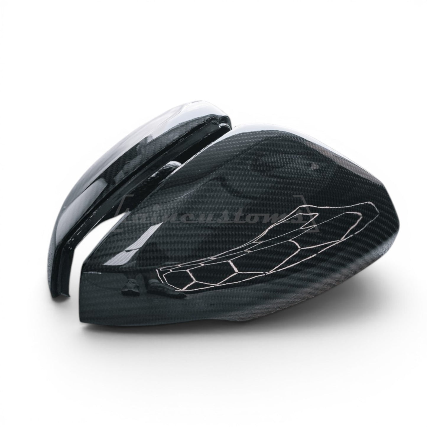 Volkswagen Polo AW MK6 / MK6.5 Carbon Fibre Replacement Mirror Covers (2018+ Models)