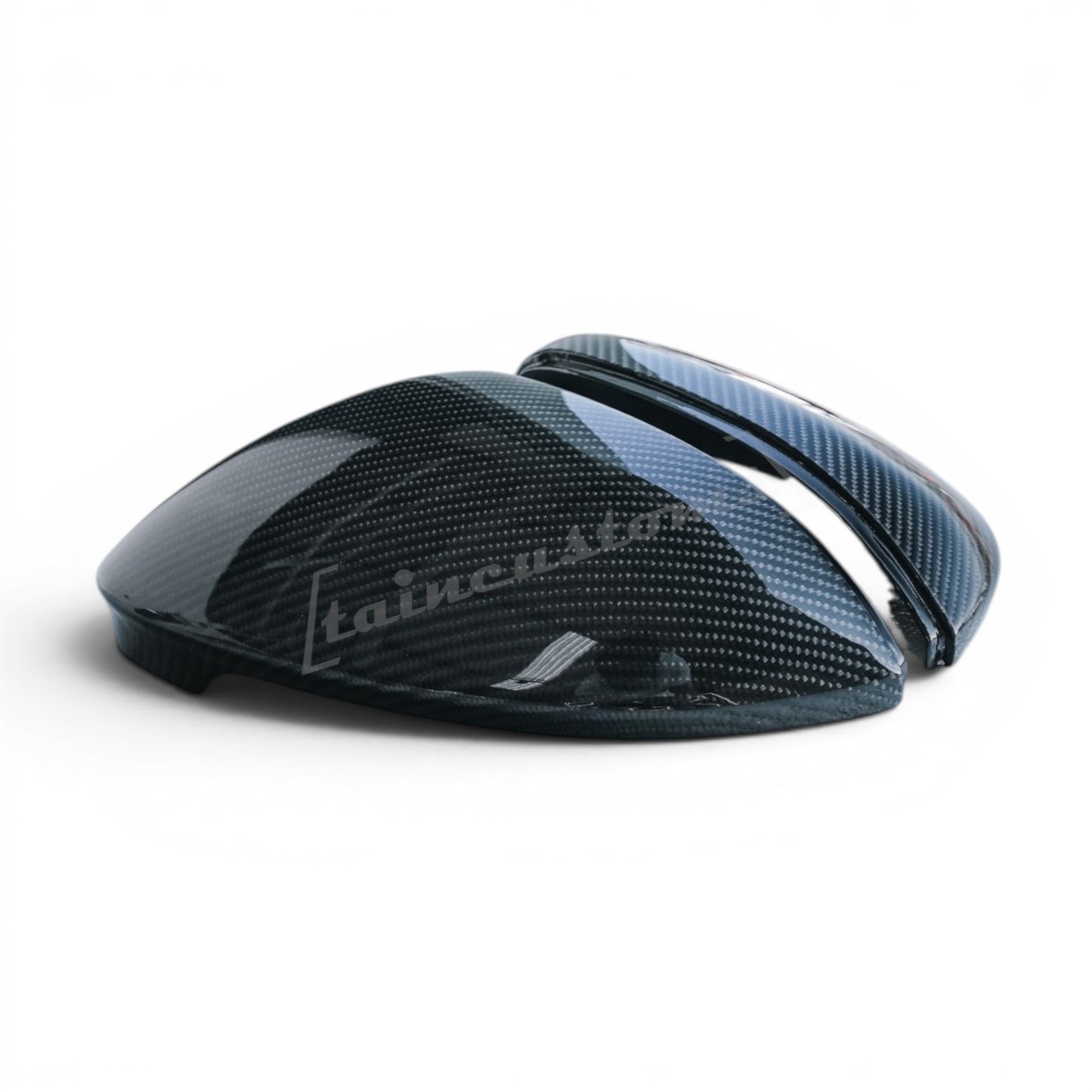 VW MK8 Golf ID3 Real Carbon Fibre Side Wing Mirror Cover Caps Replacement 2020+