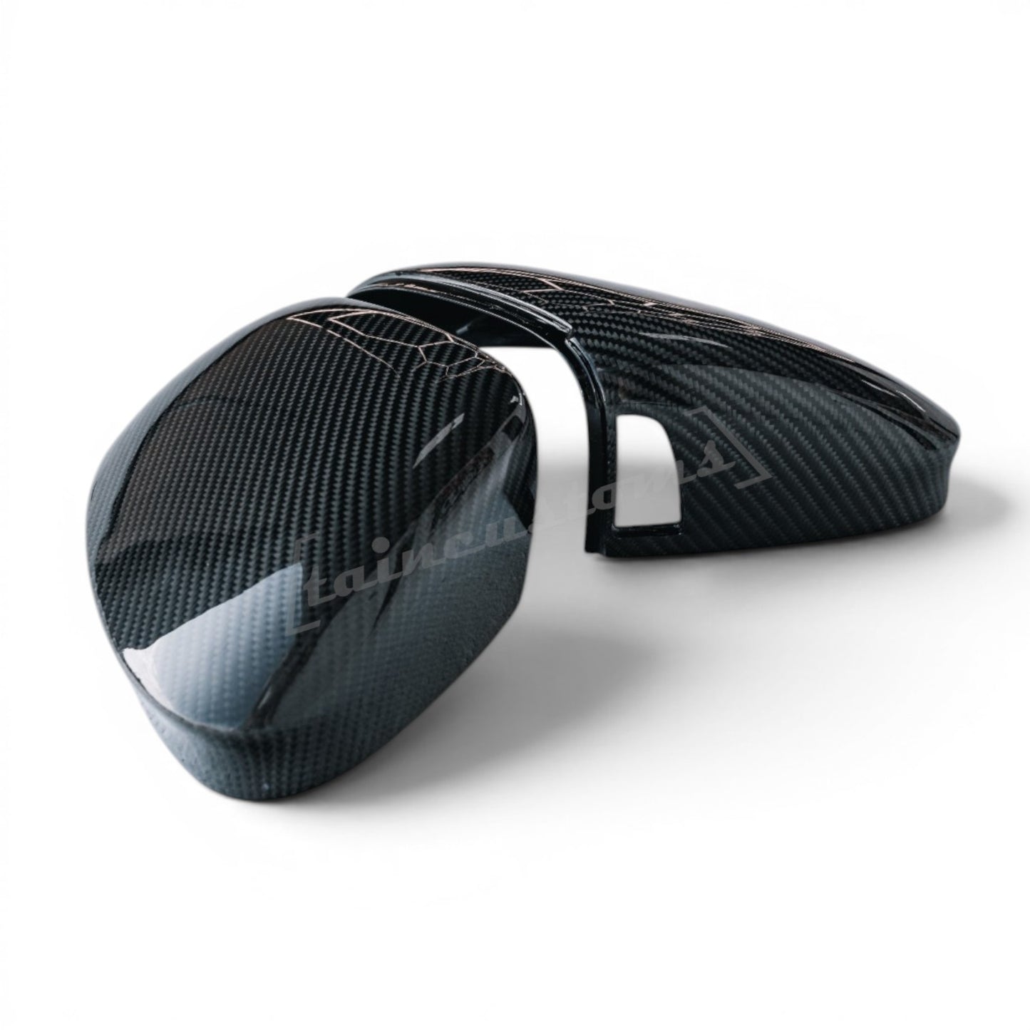 VW MK8 Golf ID3 Real Carbon Fibre Side Wing Mirror Cover Caps Replacement 2020+