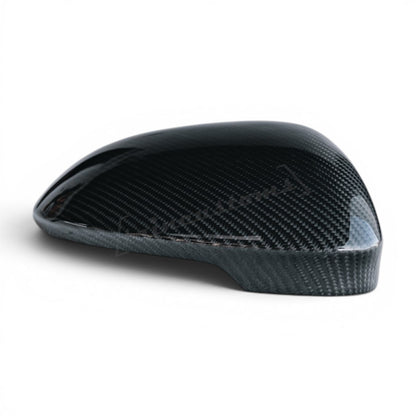 VW MK8 Golf ID3 Real Carbon Fibre Side Wing Mirror Cover Caps Replacement 2020+