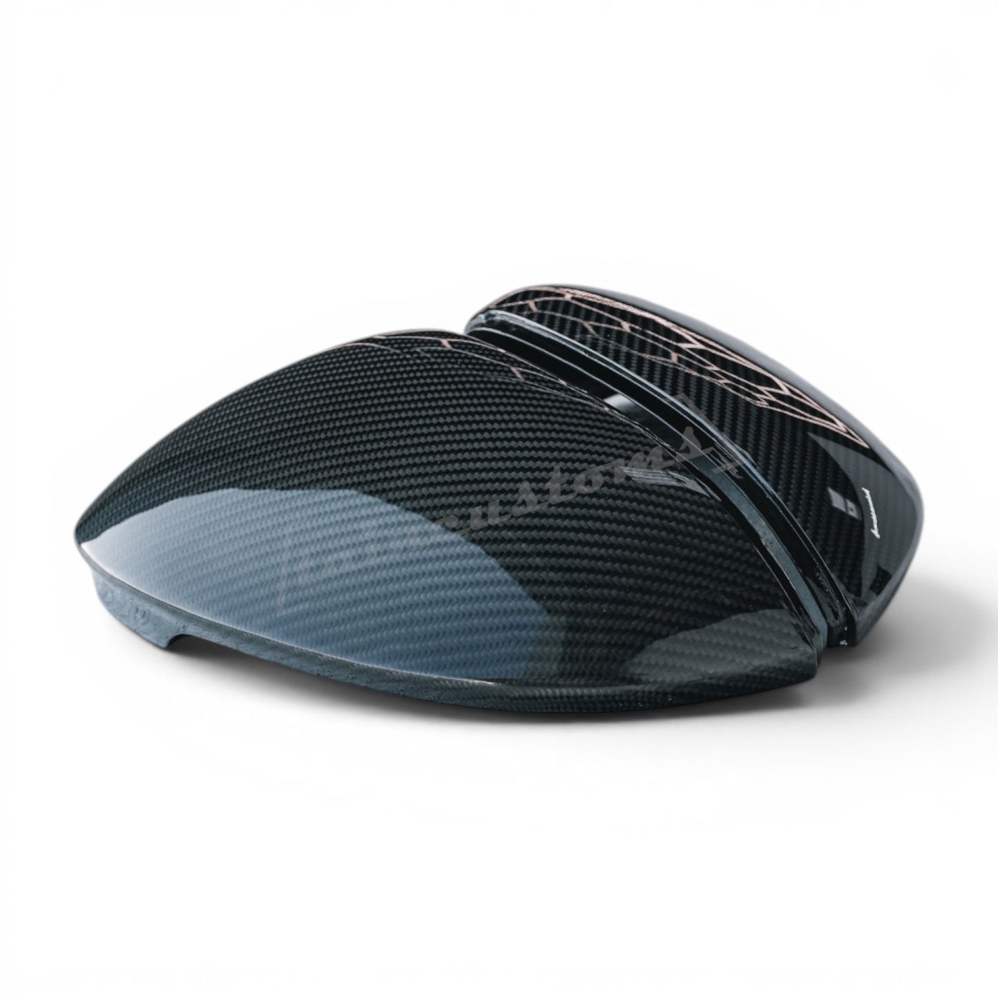 VW MK8 Golf ID3 Real Carbon Fibre Side Wing Mirror Cover Caps Replacement 2020+