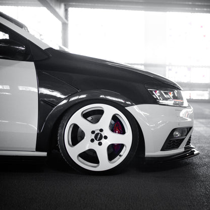 VW POLO 6C/6R CARBON FIBRE FRONT FENDERS WINGS (2009-2017)