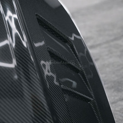Volkswagen Golf MK7 / MK7.5 Shark Style Carbon Fibre Vented Bonnet (Replacement) 2013 - 2021