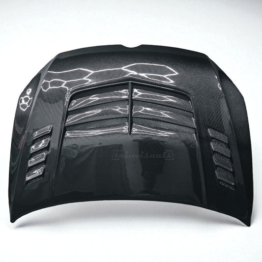 Volkswagen Golf MK7 / MK7.5 V Style Carbon Fibre Vented Bonnet (Replacement) 2013 - 2021